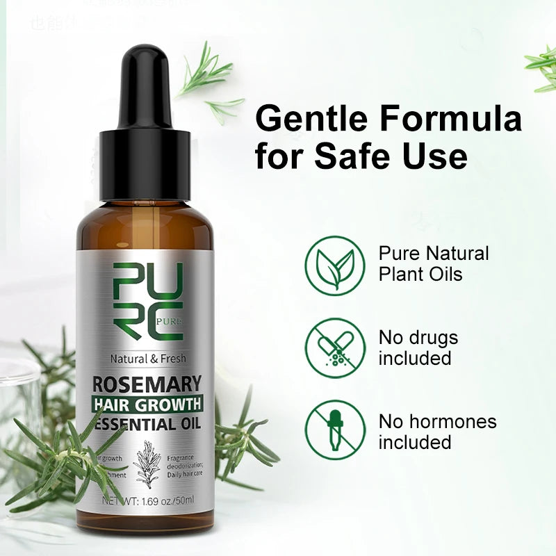 Rosemary Oil Hair Growth Products for Man Women Ginger anti Hair Loss Fast Regrowth Thicken Oils Scalp Treatment Hair Care